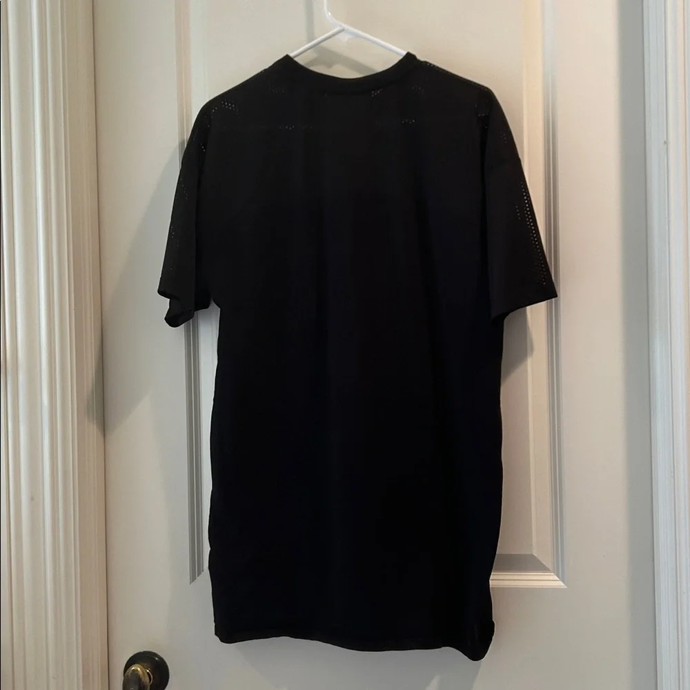 SikSilks Crew Tee Jersey Dress mesh detail embroidered logo short sleeve size 8